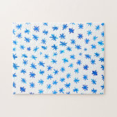 Aquarellsterne - blau puzzle (Horizontal)