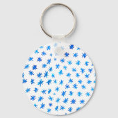 Aquarellsterne - blau schlüsselanhänger (Vorderseite)