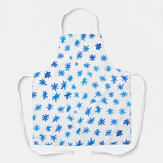 Aquarellsterne - blau schürze (Vorderseite)