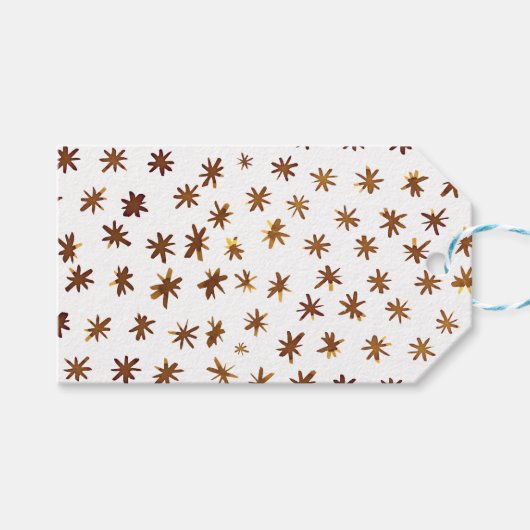 Aquarellsterne - gelb geschenkanhänger (Vorderseite (Horizontal))