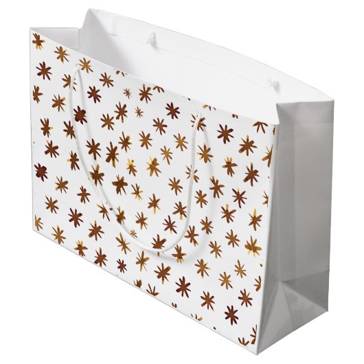 Aquarellsterne - gelb große geschenktüte (Rückseite Schrägansicht)