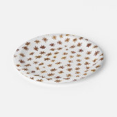 Aquarellsterne - gelb pappteller (Schrägansicht)