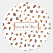 Aquarellsterne - gelb runder aufkleber (Vorderseite)