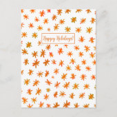 Aquarellsterne - orange feiertagspostkarte (Vorderseite)