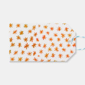 Aquarellsterne - orange geschenkanhänger (Vorderseite (Horizontal))