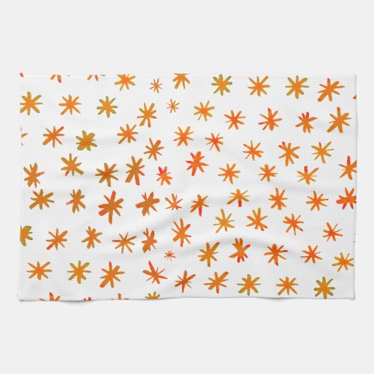 Aquarellsterne - orange geschirrtuch (Horizontal)