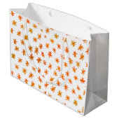 Aquarellsterne - orange große geschenktüte (Rückseite Schrägansicht)