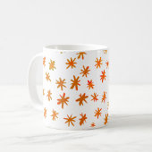 Aquarellsterne - orange kaffeetasse (Vorderseite Links)