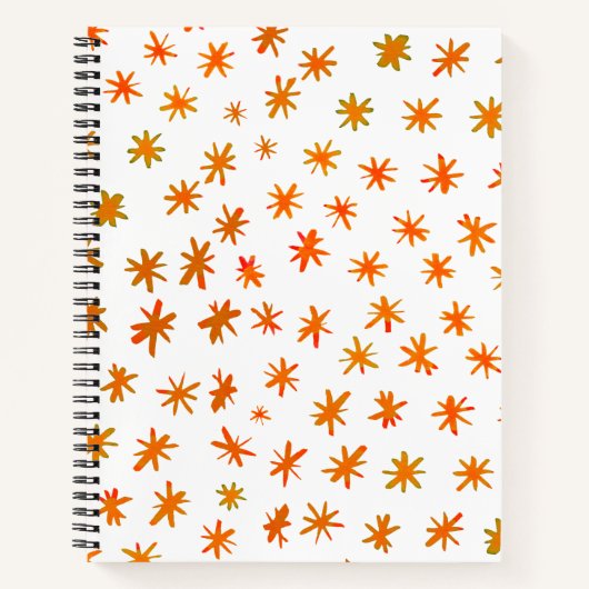 Aquarellsterne - orange notizblock (Vorderseite)