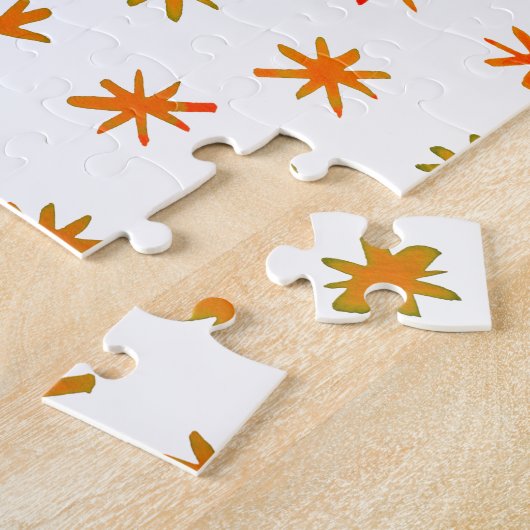 Aquarellsterne - orange puzzle (Seite)