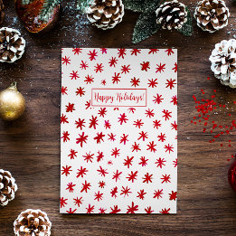 Aquarellsterne - rot feiertagskarte