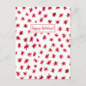 Aquarellsterne - rot feiertagspostkarte (Vorderseite)