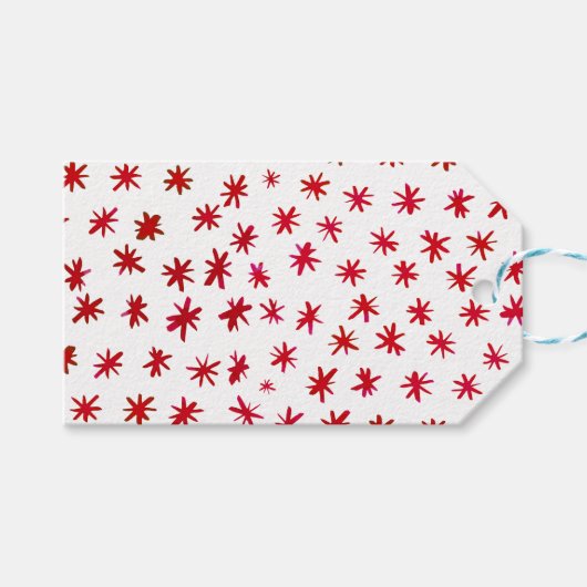 Aquarellsterne - rot geschenkanhänger (Vorderseite (Horizontal))