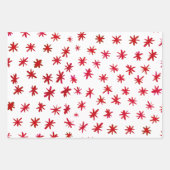 Aquarellsterne - rot geschenkpapier set (Vorderseite 2)