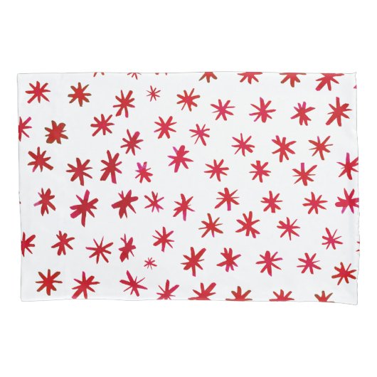 Aquarellsterne - rot kissenbezug (Vorderseite-Links)