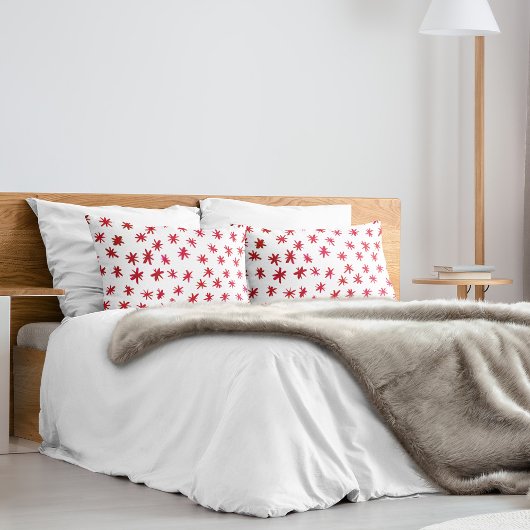 Aquarellsterne - rot kissenbezug