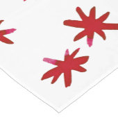 Aquarellsterne - rot kurzer tischläufer (Ecke)