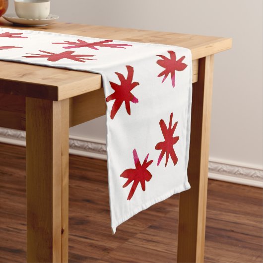 Aquarellsterne - rot kurzer tischläufer (Beispiel)