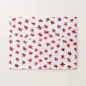 Aquarellsterne - rot puzzle (Horizontal)