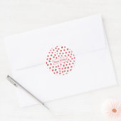 Aquarellsterne - rot runder aufkleber (Umschlag)