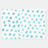 Aquarellsterne - Türkis Geschenkpapier Set (Vorderseite 2)