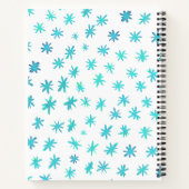 Aquarellsterne - Türkis Notizblock (Rückseite)