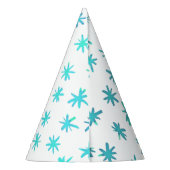 Aquarellsterne - Türkis Partyhütchen (Rückseite)