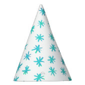 Aquarellsterne - Türkis Partyhütchen (Rechts)