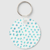 Aquarellsterne - Türkis Schlüsselanhänger (Rückseite)