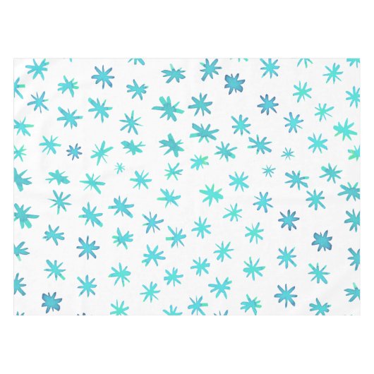 Aquarellsterne - Türkis Tischdecke (Vorderseite (Horizontal))