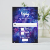 Aquarellsterngalaxie RSVP Karte (Stehend Vorderseite)