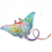 Aquarellstingray Custom Cut Vinyl Sticker (Vorderseite)