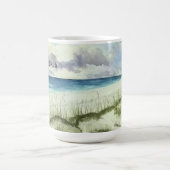 Aquarellstrand, das Leben ist ein Strand, Kaffee T Kaffeetasse (Mittel)