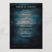 Aquarellstrand in Love Memory Beerdigung/Gedenkfei Programm (Rückseite)