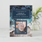 Aquarellstrand in Love Memory Beerdigung/Gedenkfei Programm (Stehend Vorderseite)