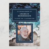 Aquarellstrand in Love Memory Beerdigung/Gedenkfei Programm (Vorderseite)