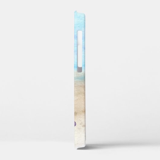 Aquarellstrand Muscheln Personalisierter Name Case-Mate iPhone Hülle (Rückseite / Links)