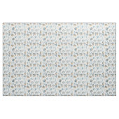 Aquarellstrand Seashell Ferienhaus Blau Stoff (Fat Quarter (45,7 x 55,9 cm))