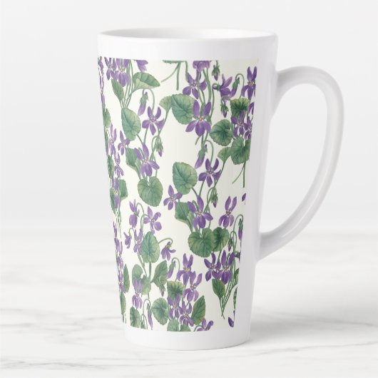 Aquarellsträuße aus Veilchen Milchtasse (Rechts)