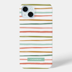 Aquarellstreifen Benutzerdefinierter Name Case-Mate iPhone Hülle