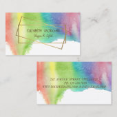 Aquarellstrich, Goldrahmen Visitenkarte (Vorne/Hinten)