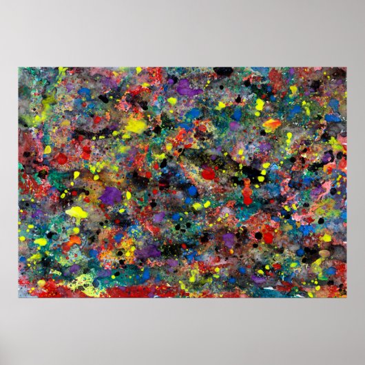 Aquarellstriche und Dotscraitza, Aquarellfarben, B Poster (Vorne)