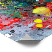 Aquarellstriche und Dotscraitza, Aquarellfarben, B Poster (Ecke)