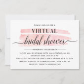 Aquarellstriche Virtual Brautparty Einladung (Vorderseite)