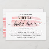 Aquarellstriche Virtual Brautparty Einladung (Vorne/Hinten)