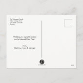 Aquarellstriche, Weihnachtsbaum, Stern, Foto Feiertagspostkarte (Rückseite)