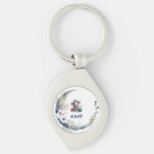 AquarellstrickElefant Schlüsselanhänger (Vorderseite)