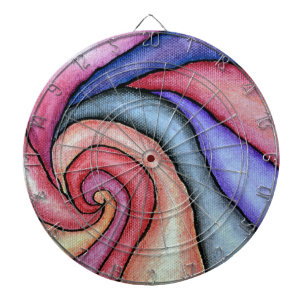 Aquarellstrudel Dartscheibe