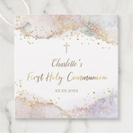 Aquarellstrümpfe Glitzer Erste Kommune Geschenkanhänger