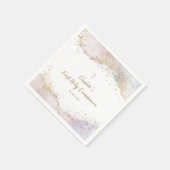 Aquarellstrümpfe Glitzer Erste Kommune Serviette (Ecke)